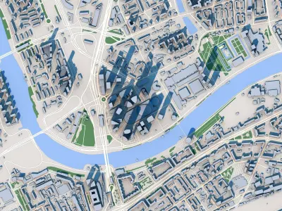 Federation Tower Mercury City Tower Moscow Russia 3D model