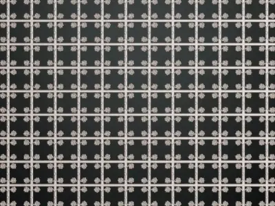 Silver Metal Guard Roses Transparent PBR Seamless Texture