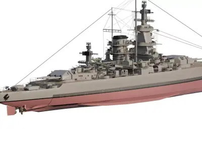 WW2 GERMAN NAVY CRUISER 3D model