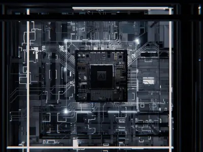 Circuit Board CPU Concept 3D model