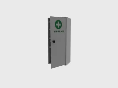 First aid cabinet Low-poly 3D model