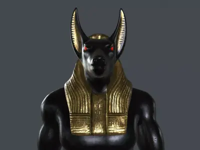 STUE-001 Anubis Statue 3D model