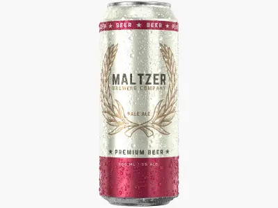  Standard Beer Can With Droplets 500ml 