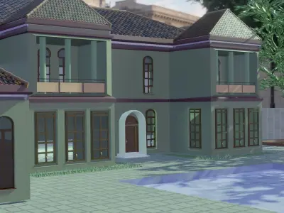 Residential Building Exterior Design 3D model