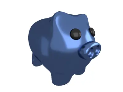 Piggy Bank V1 Pack 02 Low-poly 3D model