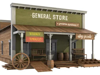  Detailed Western Buildings Collection(1) 