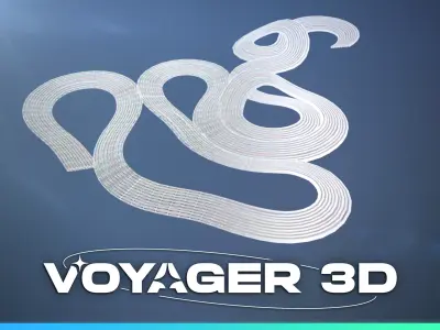 Ribbon Cable 1m Black Low-poly 3D model