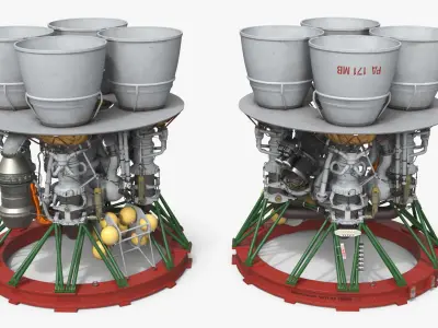  Russian RD-171MV Propulsion System First Stage Grey 