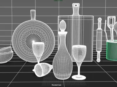 Kitchen Models starter kit  3D model