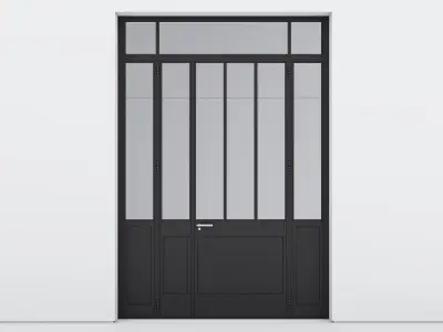 Aluminium door 308 3D model