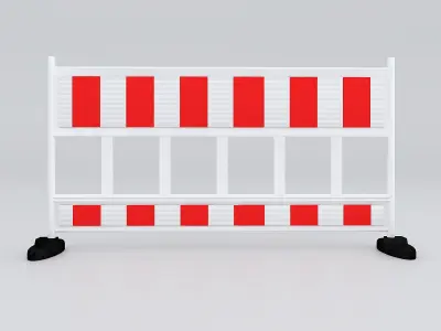 Steel Barricade low poly 3d model  Low-poly 3D model