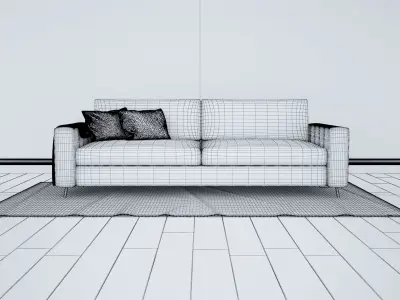 Sofa set - Interior Furniture 04 3D model