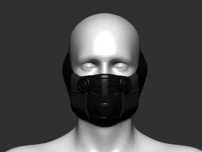 gas mask helmet high poly sculpt 3d printable  3D model buy