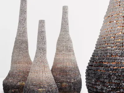 Moringa floor sculptures  3D model