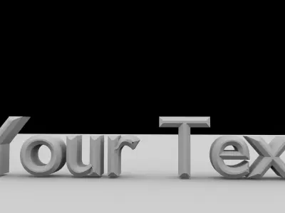 Custom Text 1 3D model