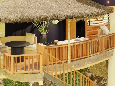 Villa Topical Low-poly 3D model