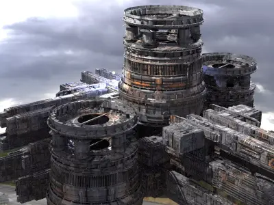 Sci Fi Fusion Gravity chamber base 5 3D model