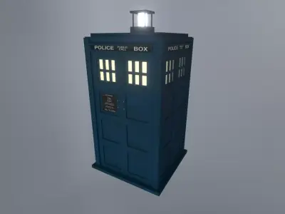 DOCTOR WHO - TOM BAKER TARDIS - Rogue Film Productions Low-poly 3D model