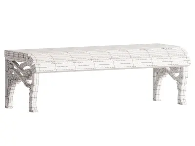 BERTA BENCH Low-poly 3D model