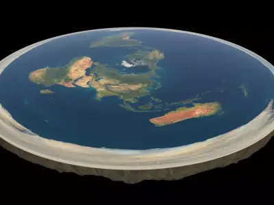 Flat Earth 8K 3D model