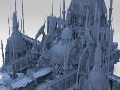  Ancient Cathedral of the Depths 6 designs 3D model