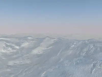 Glacier sheet of paper 3D model