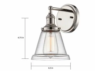 Polished Nickel Sandy Springs Light Bath Sconce - 2 Colour 3D model