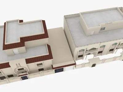 Qatar House 03 Low-poly 3D model