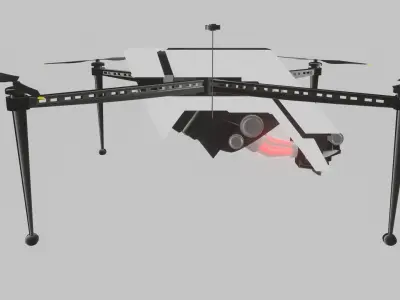 Cyberpunk Drone Low-poly 3D model