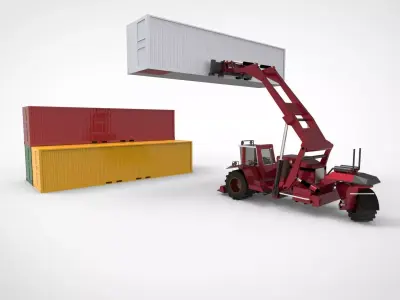 Stacker Crane Low-poly 3D model