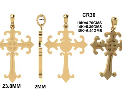 CROSS PENDANT CR30 3D print model
