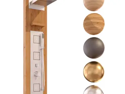 Shower cabin set 215 3D model