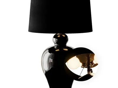 Kalvin Black Table Lamp from Hills Interiors 3D model