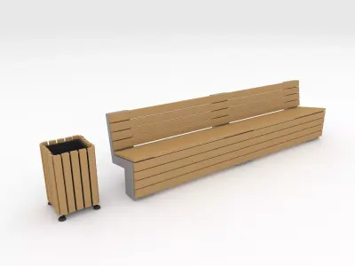 Bench Park 58 3D model