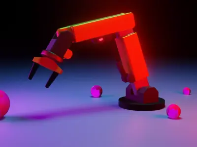 Robotic Arm  Low-poly 3D model