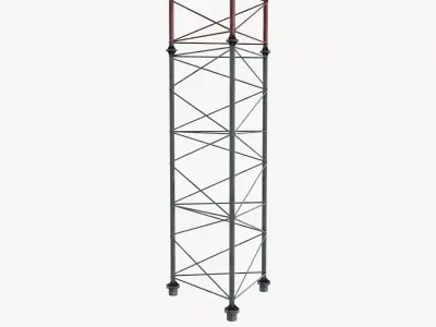 Small tower frame Low-poly 3D model