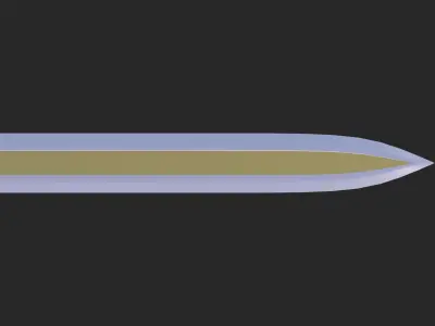 Lone Tiger Sword Low-poly 3D model