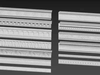 Gypsum molding 3D model