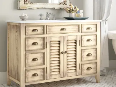 Annabella Single Bathroom Vanity Set - 2  colour 3D model