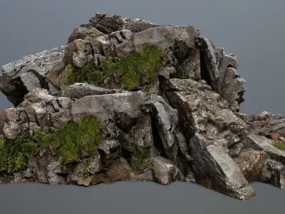 Mountain Low-poly 3D model 10