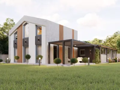 Modern Villa Exterior Model 3dsmax 3D model