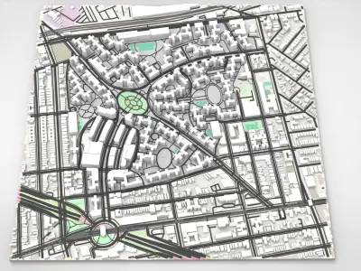 Parkchester community East Bronx New York City 3D model