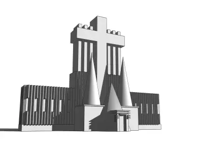 Francisco Salamone Laprida Cemetery Low-poly 3D model