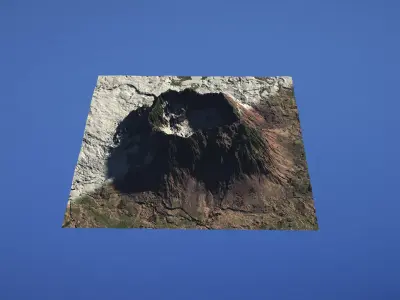 Landscape Environment Volcano Snow 50 Low-poly 3D model