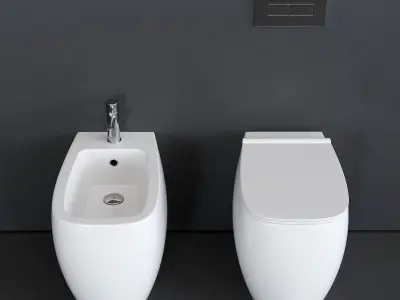 Alice Ceramica Nur WC Low-poly 3D model