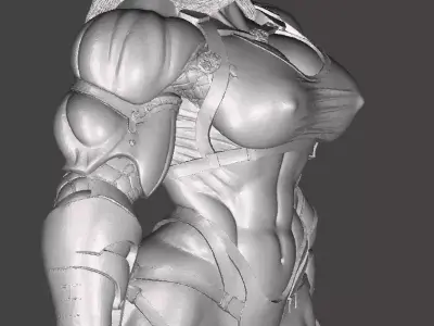 Sci-Fi girl 3D print model