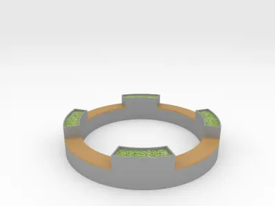 Bench Park 14 3D model