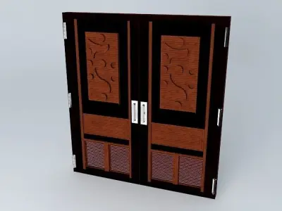 Brown door Free 3D model