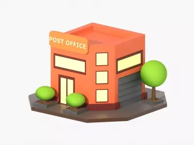 Post Office 3D Illustration 3D model