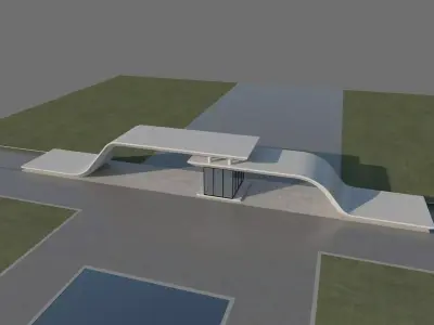 Modern Landscape Gate 3D model